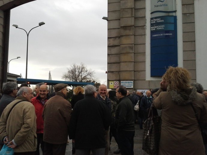 Protesta de jubilados frente a Navantia Ferrol