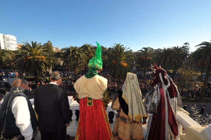 Cabalgata de los Reyes Magos en Málaga de 2012