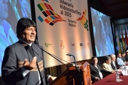 Evo Morales, en un acto gubernamental.