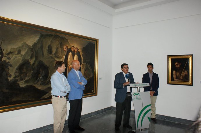 Acto de la Junta y Cepsa en el Museo Provincial de Huelva. 