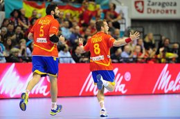 Maqueda y Victor Tomás España Campeonato del Mundo Balonmano 2013