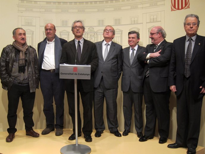 J.Trullén y representantes del resto de entid
