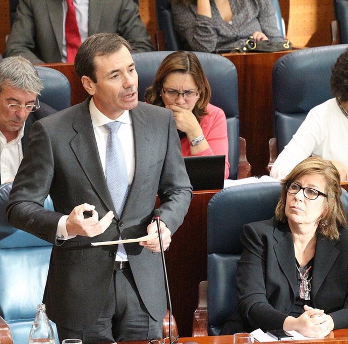 Tomás Gómez en la Asamblea de Madrid