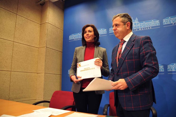 Ceballos y Fuentes en la presentación de los presupuestos