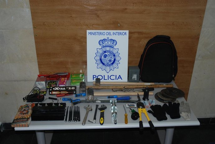 Efectos intervenidos a los detenidos. 