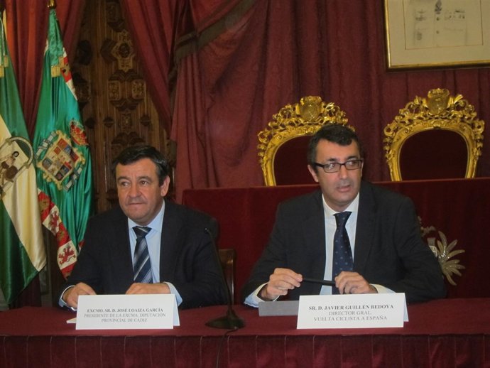 José Loaiza y Javier Guillén, en el acto de presentación de las etapas