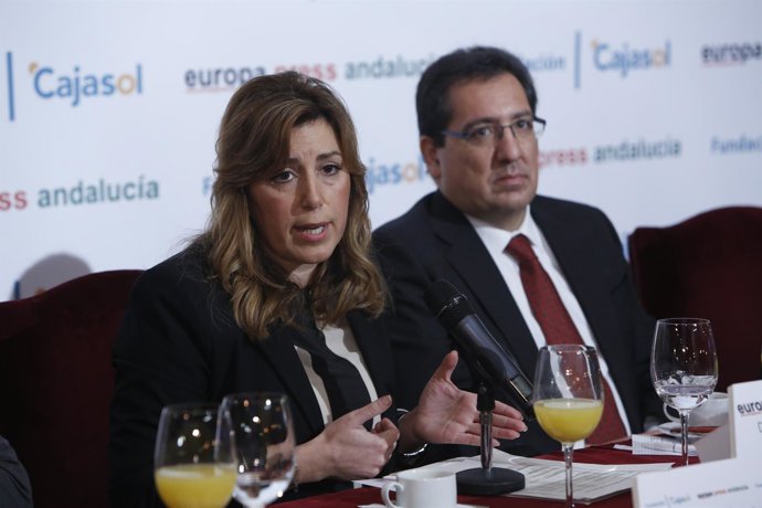 Susana Díaz, en los Desayunos de Europa Press Andalucía