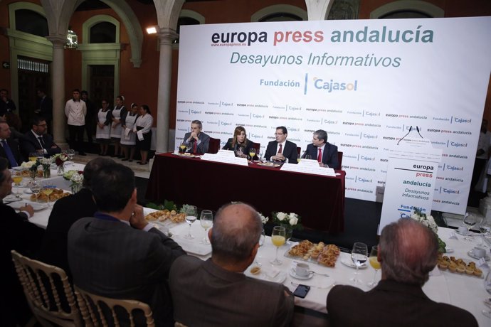 Susana Díaz, en los Desayunos de Europa Press