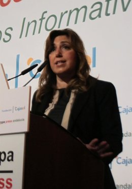 La presidenta Susana Díaz en los desayunos de Europa Press Andalucía