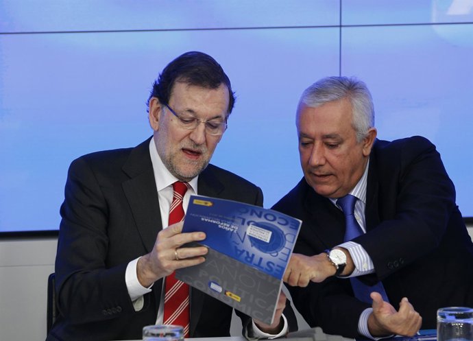 Rajoy en el comite ejecutivo del PP