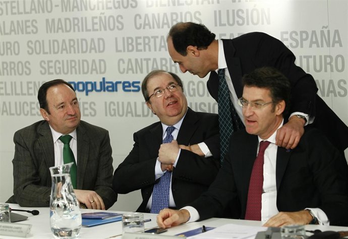 Herrera, Sanz y Feijóo en el comite ejecutivo del PP
