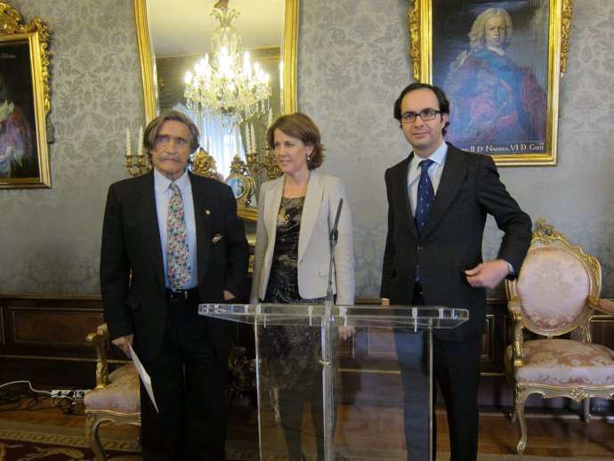 Miguel de la Quadra-Salcedo, Yolanda Barcina y Jorge Sáenz-Azcunaga