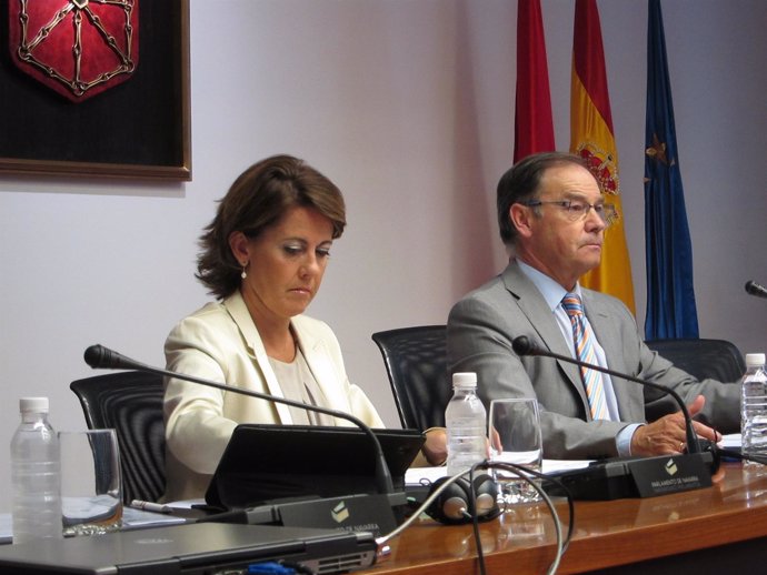 Yolanda Barcina, en el Parlamento de Navarra.