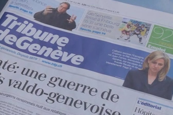 Los medios suizos se hacen eco de la imputación de la Infanta Cristina