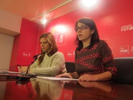 Por la izquierda, Llamedo y Lastra durante una rueda de prensa. 