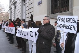 Protesta en el TSJM contra la externalización sanitaria