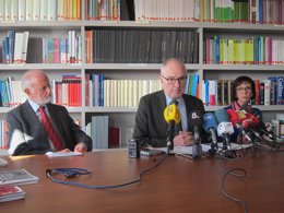 José María Mena (ACPT) Rafael Ribó (Síndic Greuges) Eva Labarta (ACPT)