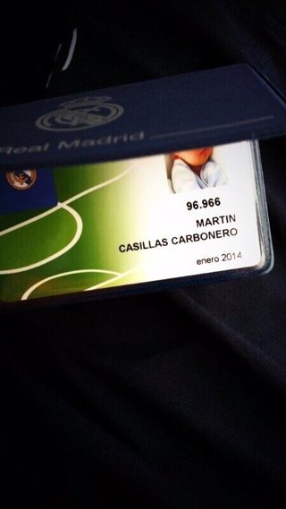 Martín Casillas Carbonero, el socio 96.I66 del Real Madrid Sara Iker