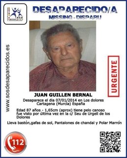 Imagen del desaparecido