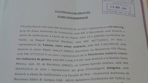 Denuncia en Fiscalía contra perfiles de Twitter por violencia machista