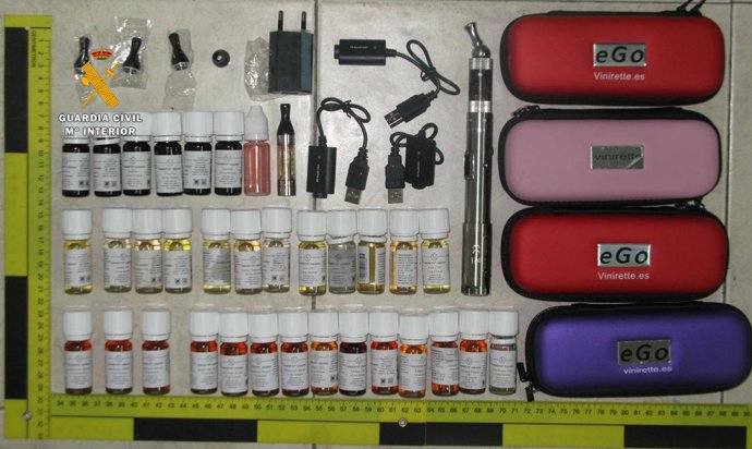Cigarrillos electrónicos incautados por la Guardia Civil