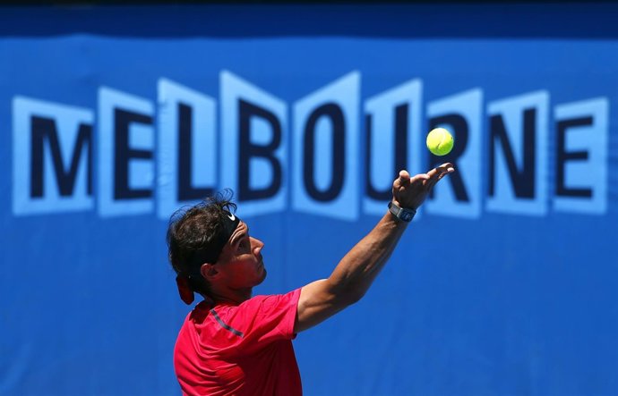 Rafa Nadal en Melbourne Park (Abierto Australia)