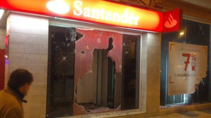 Destrozos en la manifestación de Burgos