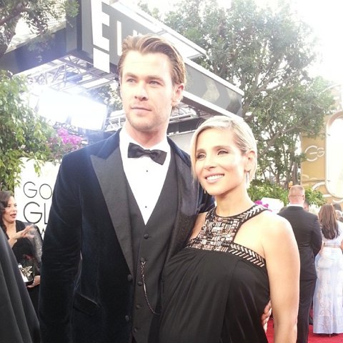 Chris Hemsworth y Elsa Pataky #GoldenGlobes