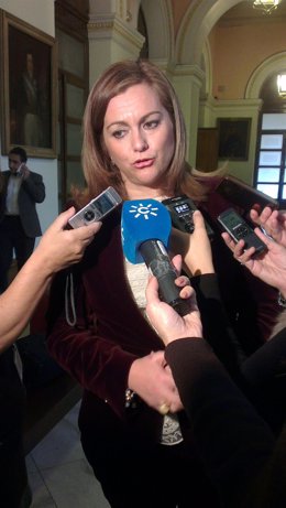 María Jesús Serrano, consejera andaluza de Medio Ambiente, atiende a los medios