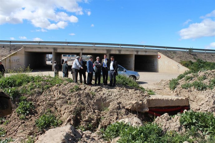 Ródenas, ediles lorquinos y cargos de la CHS en zonas afectadas por las riadas 