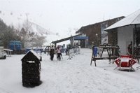 La borrasca deja cinco centímetros de nieve en todas las zonas de Sierra Nevada
