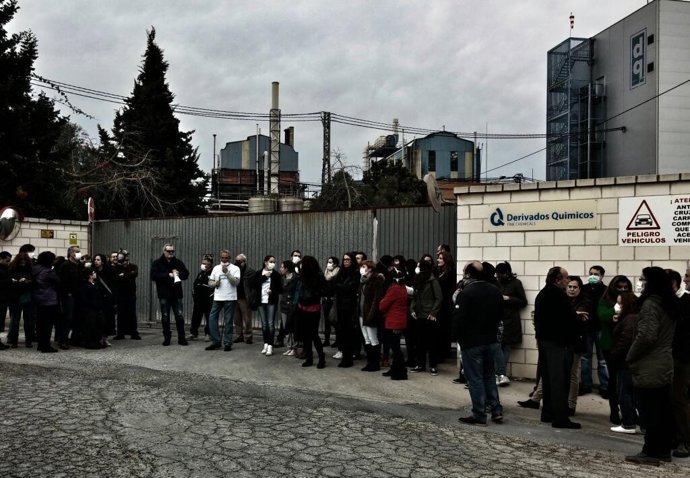 Imagen de la protesta facilitada por la Plataforma Aire Limpio