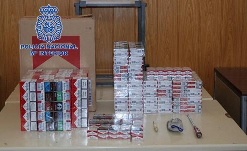 Las cajetillas recuperadas por el CNP en Elche