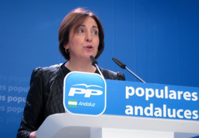 La vicesecretaria de Organización del PP-A, Ana Corredera, en rueda de prensa