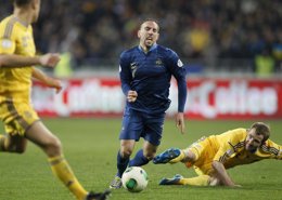 Franck Ribery en el Ucrania - Francia