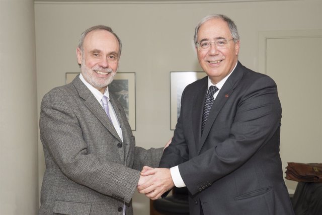 Ferran Sancho (rector UAB) y Roberto Fernández (rector UdL y presidente Acup)