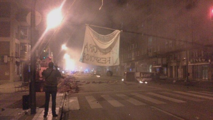 Imagen de los disturbios en Gamonal