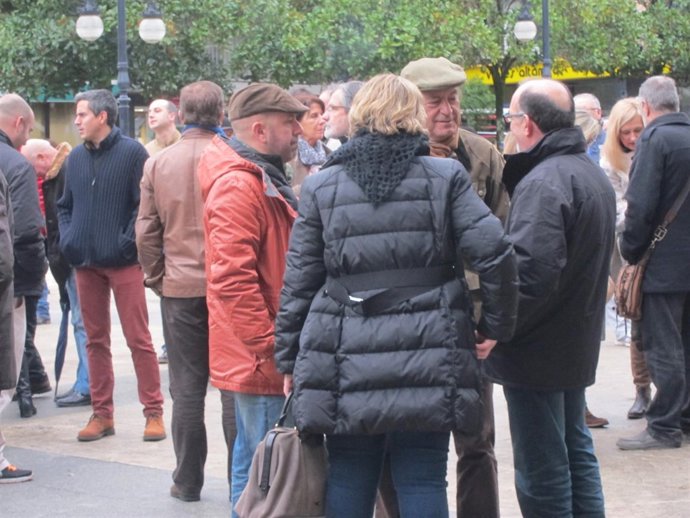 Javier López Marcano, hablando antes de comenzar el Pleno de moción de censura