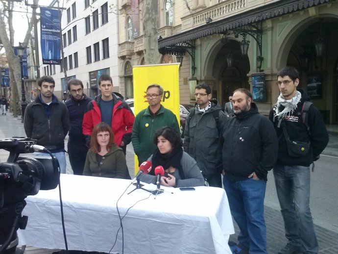 Rueda de prensa de la CUP de Barcelona