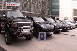 Operación de los Mossos contra una red de tráfico de coches
