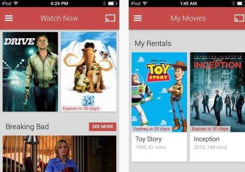 Google Play Movies & TV iOS