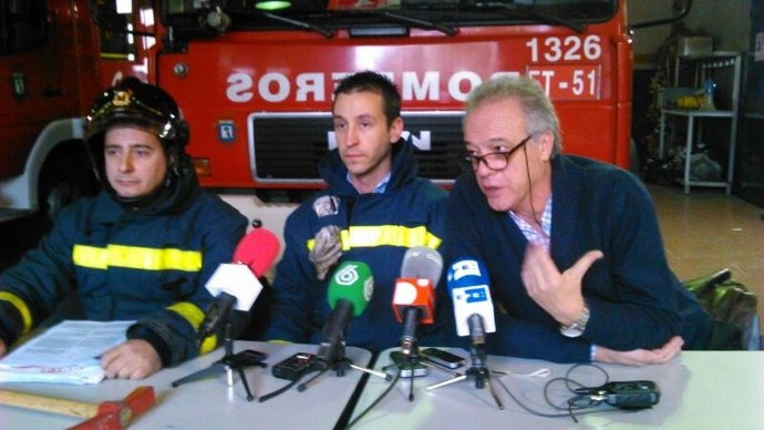 Rueda de prensa de bomberos del Ayuntamiento