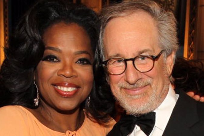 CULVER CITY, CA - JUNE 10:  Oprah Winfrey and AFI Board Member Steven Spielberg 