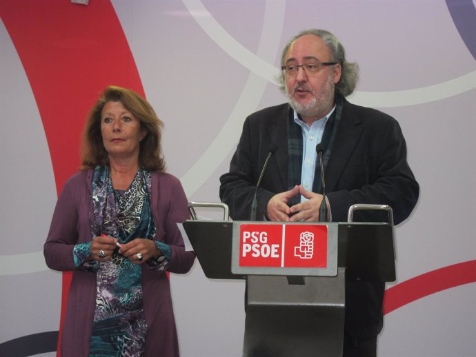 Los diputados gallegos del PSOE Paloma Rodríguez y Guillermo Meijón