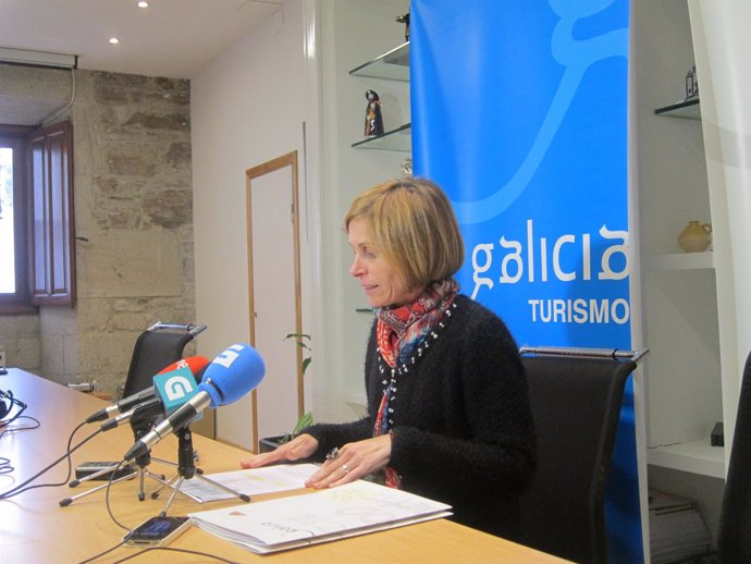 La responsable de Turismo de Galicia, Nava Castro, en rueda de prensa