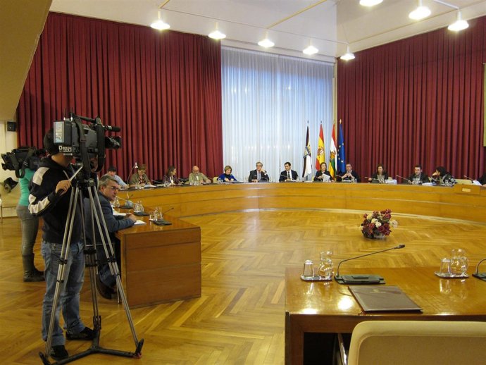 Imagen Del Pleno, Con Cámaras Grabando La Sesión