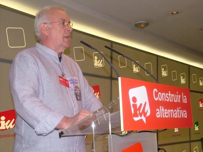 El coordinador federal de IU, Cayo Lara en el CPF