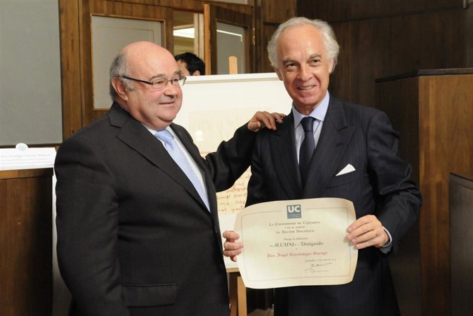 El rector de la UC con Angel Corcóstegui