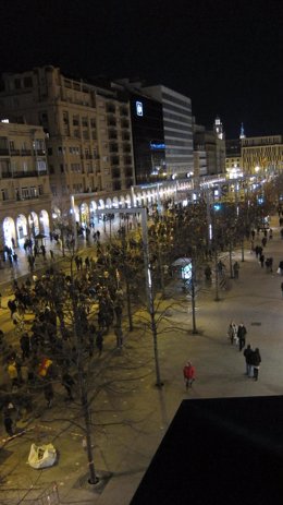 Movilización en Zaragoza en apoyo a los vecinos de Gamonal