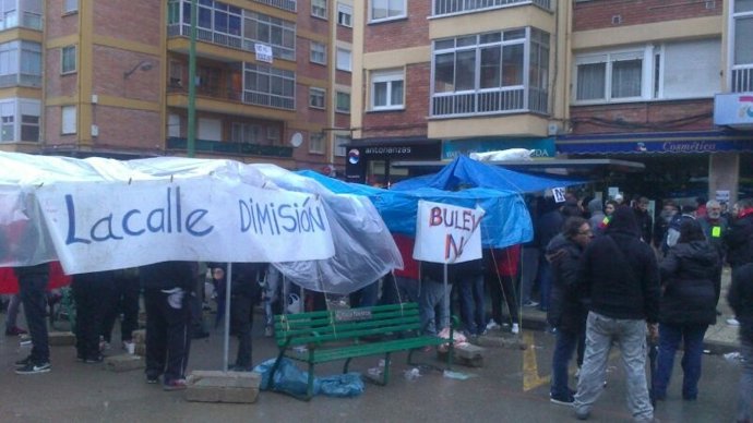 Imagen de la concentración en Gamonal